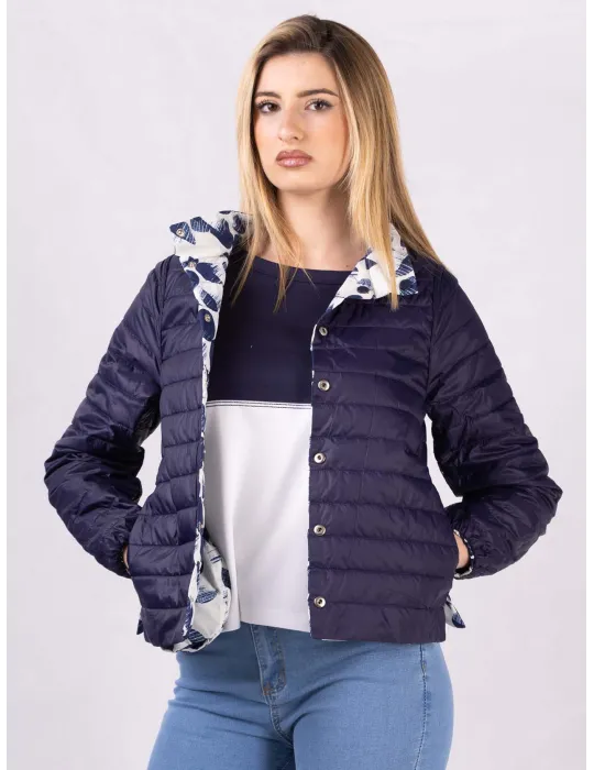 Riva Tricot Lightweight reversible padded jacket in blue Riva Tricot Lightweight reversible padded jacket in blue