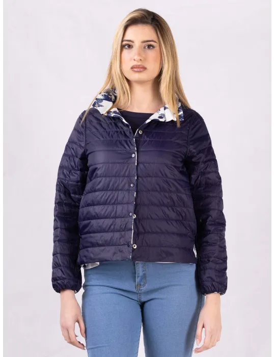 Riva Tricot Lightweight reversible padded jacket in blue