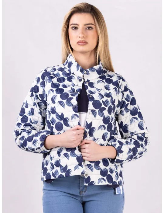 Riva Tricot Lightweight reversible padded jacket in blue