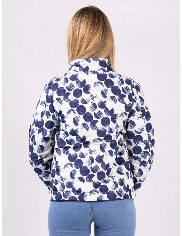 Riva Tricot Lightweight reversible padded jacket in blue | Plus size