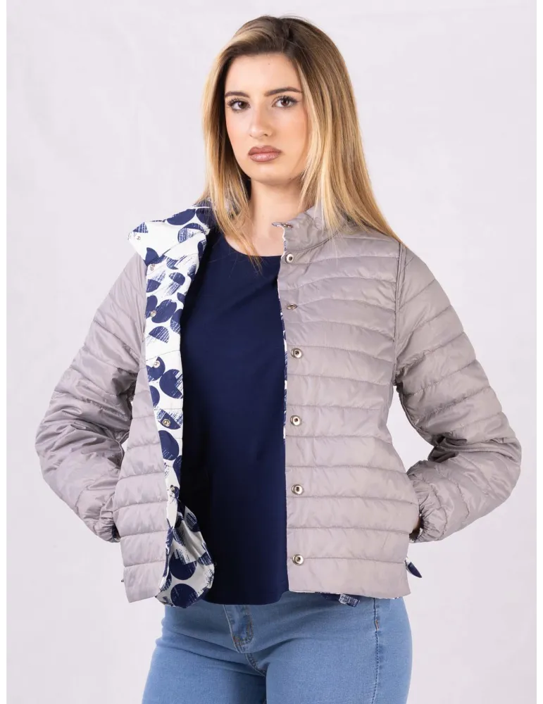 Riva Tricot Lightweight reversible padded jacket in grey Riva Tricot Lightweight reversible padded jacket in grey