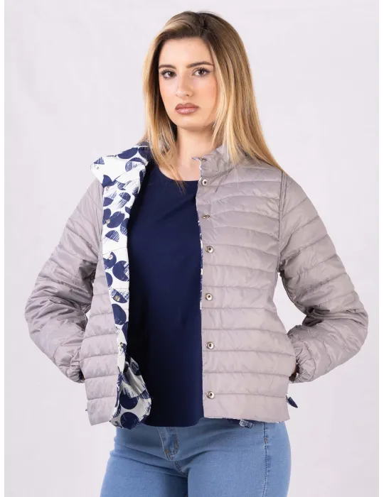 Riva Tricot Lightweight reversible padded jacket in grey Riva Tricot Lightweight reversible padded jacket in grey