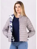 Riva Tricot Lightweight reversible padded jacket in grey | Plus size