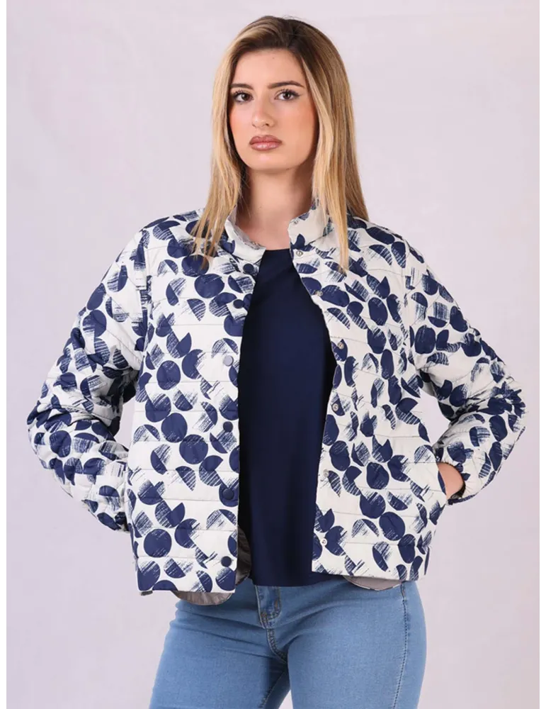 Riva Tricot Lightweight reversible padded jacket in grey