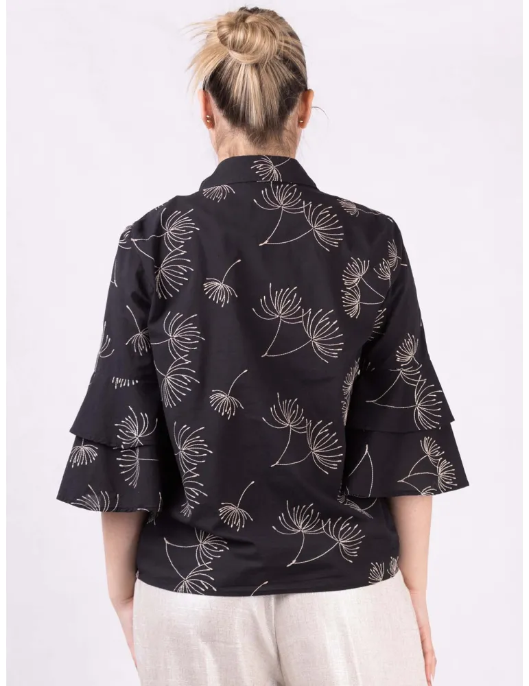 Black cotton shirt | Natural fabrics | Italian Clothing by Zanetti