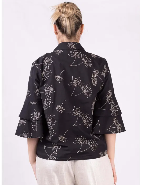 Black cotton shirt | Natural fabrics | Italian Clothing by Zanetti