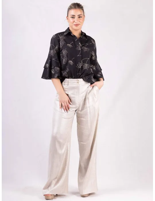 Black cotton shirt | Natural fabrics | Italian Clothing by Zanetti