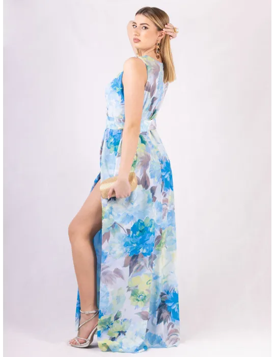 Casting P/E 2025 | Abito lungo elegante celeste e giallo fino alla 56