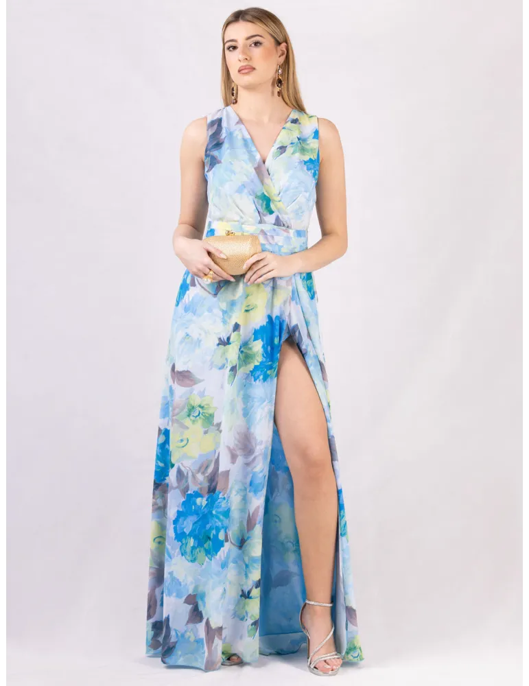 Casting P/E 2025 | Abito lungo elegante celeste e giallo fino alla 56