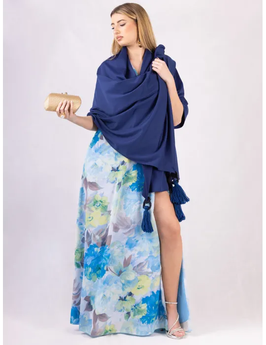Casting P/E 2025 | Abito lungo elegante celeste e giallo fino alla 56