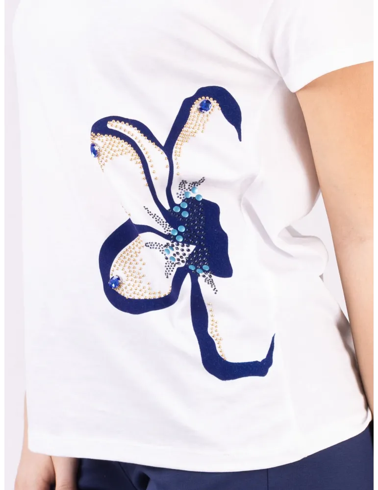 Rubamori online | Maglia t-shirt bianca cotone fino alla taglia 54