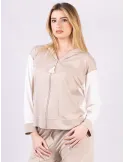 Tuta da passeggio bianco e beige | Rubamori Milano | Taglie comode