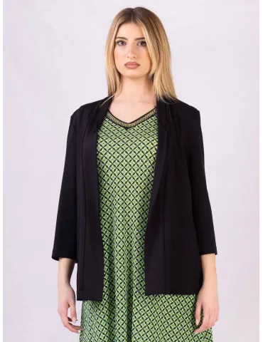 Rubamori Italy Plain black viscose jacket 2