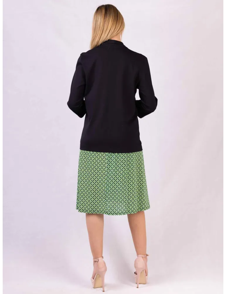 Rubamori Italy Plain black viscose jacket