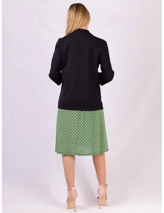 Rubamori Italy Plain black viscose jacket
