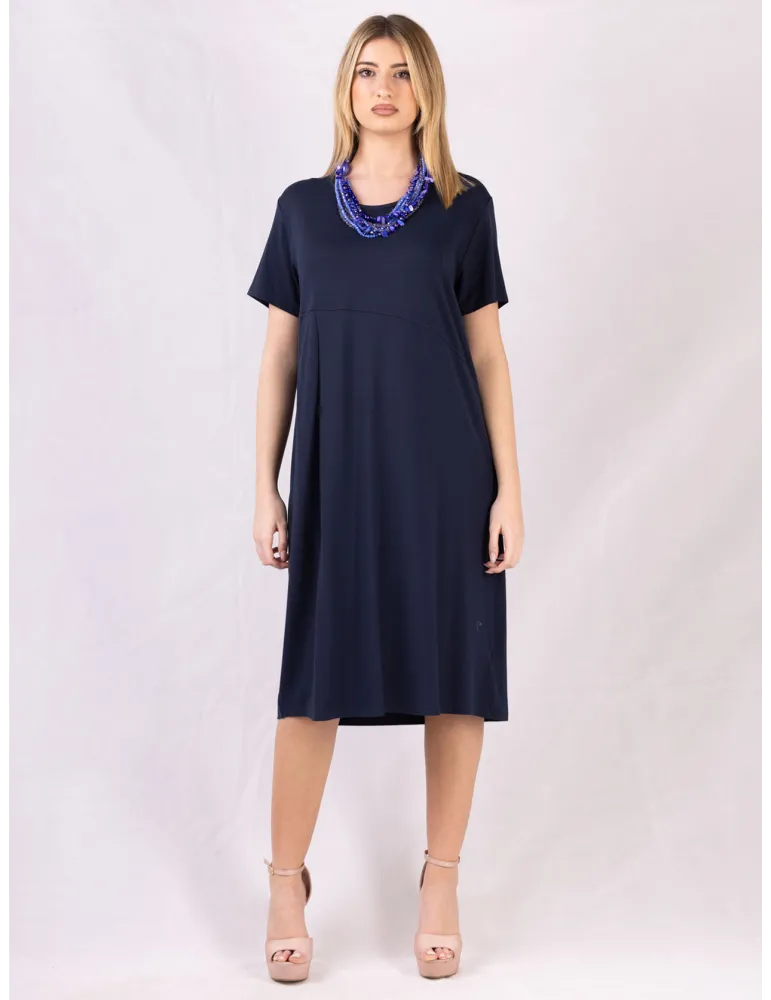 Rubamori Milano | Dark blue cotton summer dress | Plus size available Rubamori Milano | Dark blue cotton summer dress | Plus size available