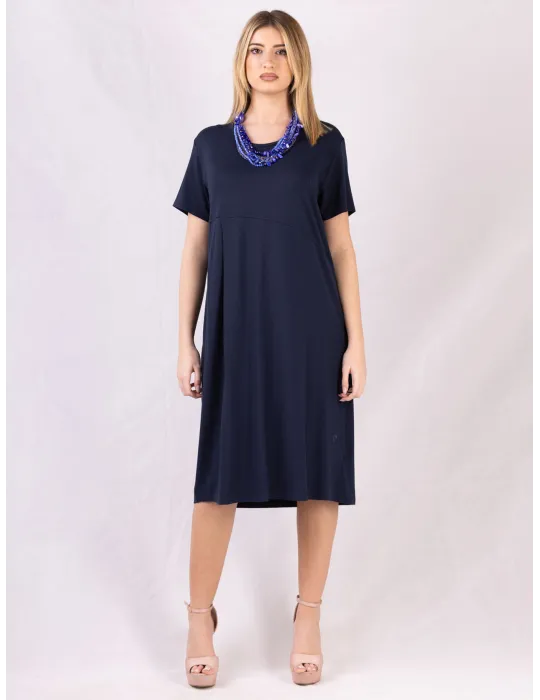 Rubamori Milano Plus size dark blue short sleeves dress Rubamori Milano Plus size dark blue short sleeves dress