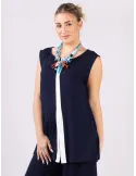 Completo pantaloni blu in taglie comode | Rubamori Milano PE 2025