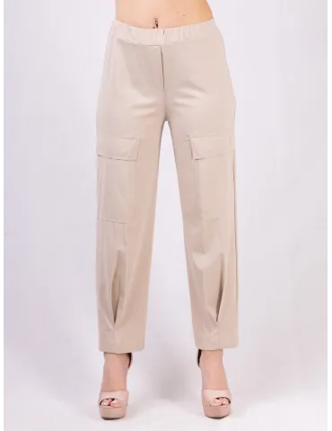Rubamori Italy Relaxed-fit beige cargo trousers
