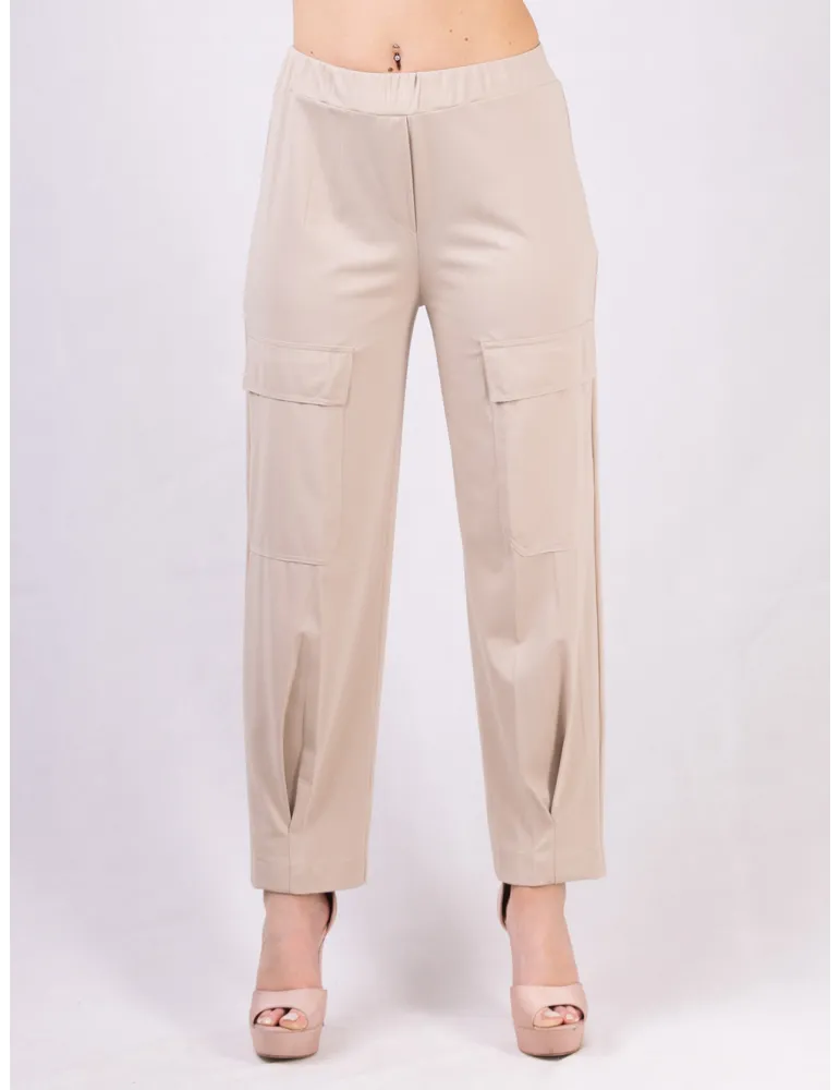 Rubamori Italy Relaxed-fit beige cargo trousers