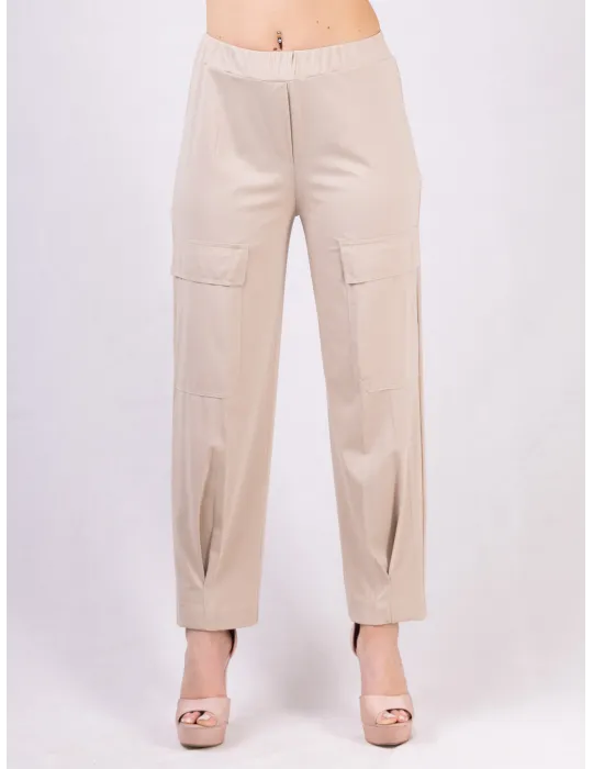 Rubamori Italy Relaxed-fit beige cargo trousers Rubamori Italy Relaxed-fit beige cargo trousers