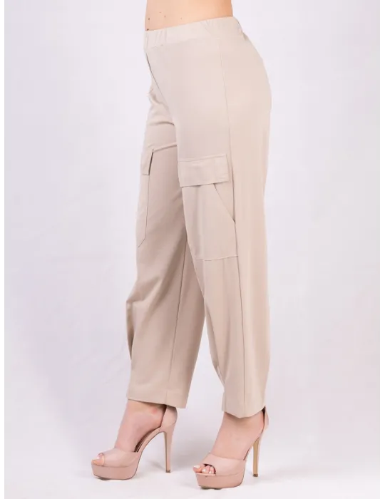 Rubamori Italy Relaxed-fit beige cargo trousers