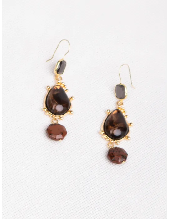 Shiny golden rhinestones long earrings Shiny golden rhinestones long earrings