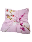 Tessago 2024 | Foulard carrè in raso di seta rosa fantasia orchidee