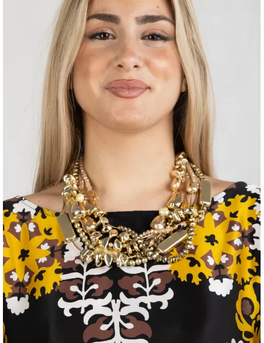 Armònia Bijoux Collana girogola multifilo con in oro Armònia Bijoux Collana girogola multifilo con in oro
