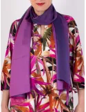 Blended purple and fuchsia silk big scarf shawl sarong