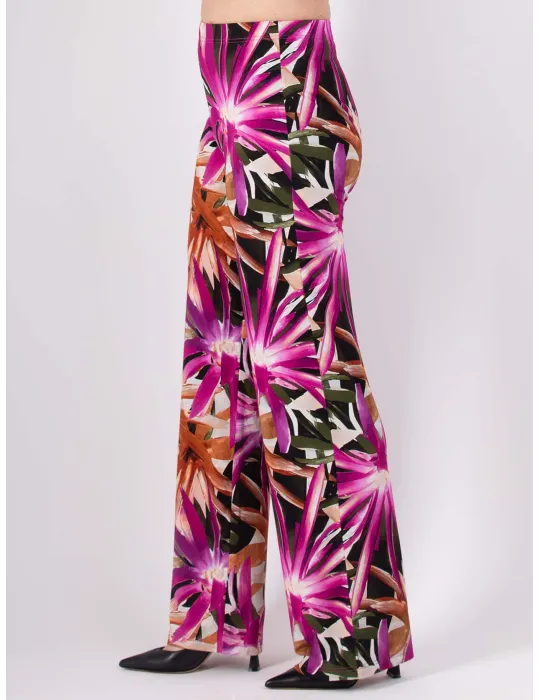 Pantaloni palazzo in jersey di viscosa | Rubamori taglie comode