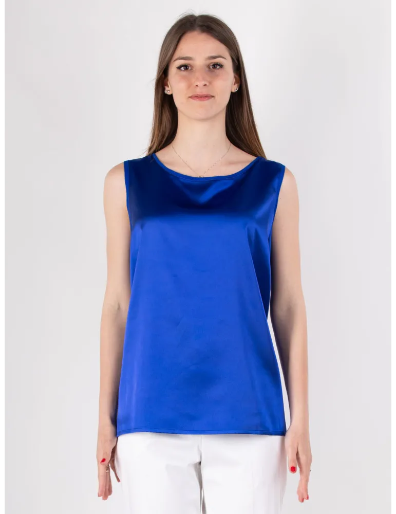 Rubamori Italy Bright Blue Top – Elegant Versatile Wardrobe Essential Rubamori Italy Bright Blue Top – Elegant Versatile Wardrobe Essential