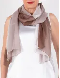 Brown and white blended formal silk scarf shawl sarong