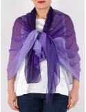 Blended lilac and purple silk scarf shawl sarong