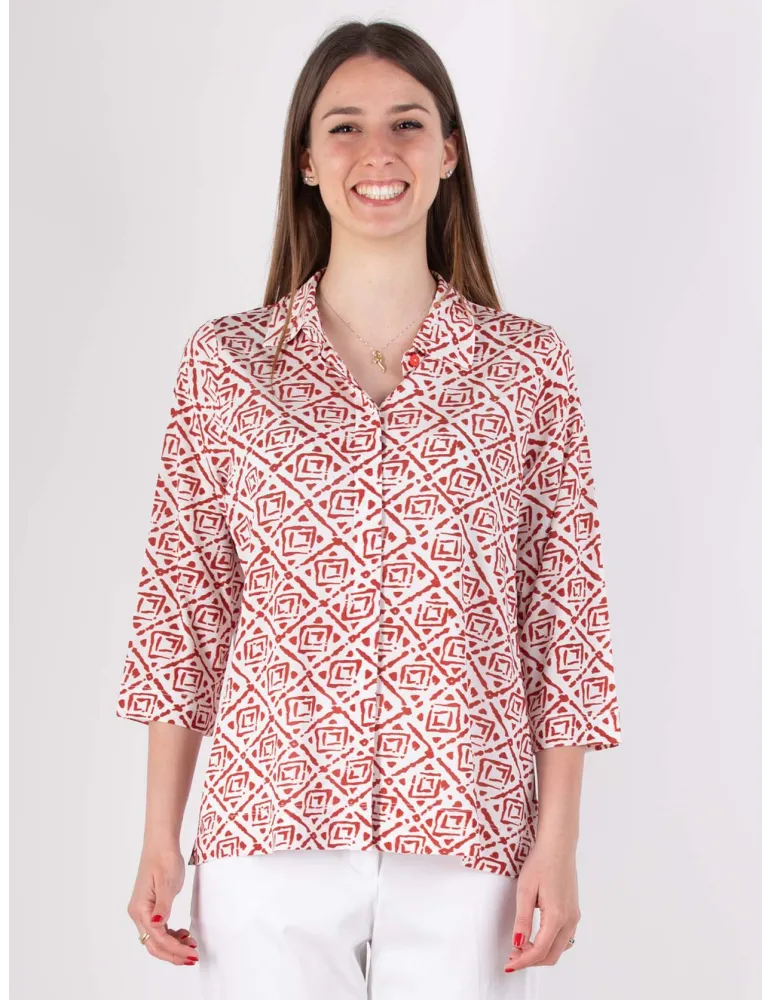 Camicia in jersey di viscosa Riva Tricot | Abbigliamento donna curvy Camicia in jersey di viscosa Riva Tricot | Abbigliamento donna curvy