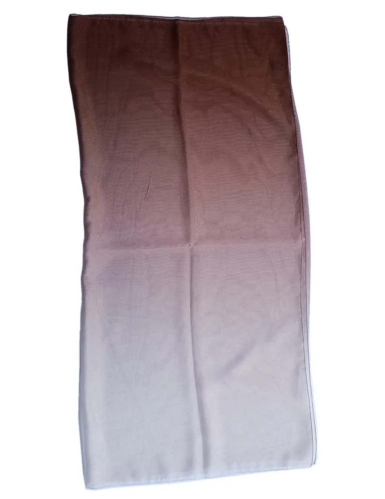 Stola Pareo Sciarpa di chiffon | Scialle sfumato bianco marrone
