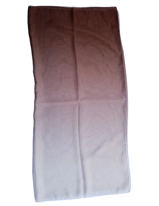 Stola Pareo Sciarpa di chiffon | Scialle sfumato bianco marrone