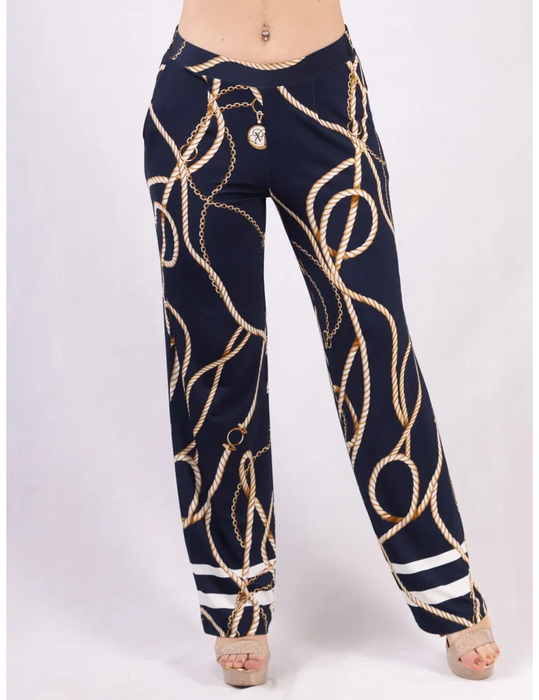 Piero Moretti black and beige logo printed flared trousers Piero Moretti black and beige logo printed flared trousers