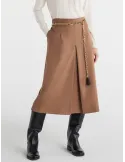 Zanetti bordeaux striped cotton large ankle length trousers