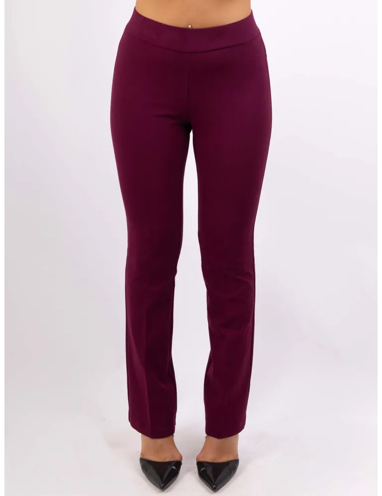 Volpato Maglieria | Pantaloni bordeaux a zampa fino alla taglia 58