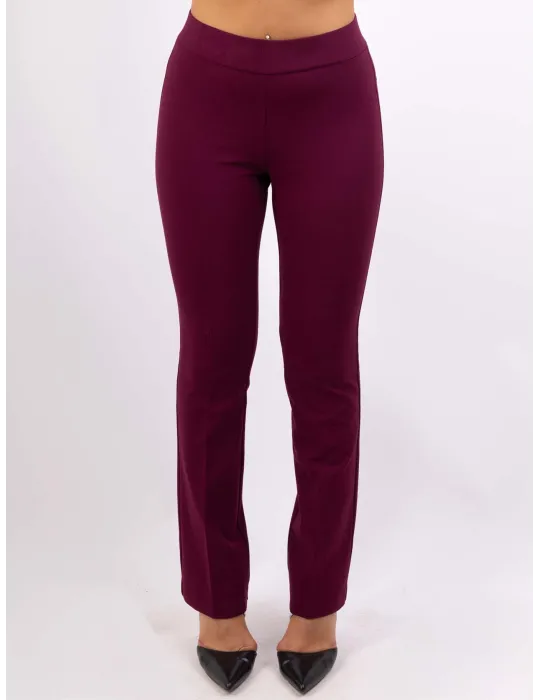 Volpato Thick jersey push up bordeaux flared long trousers