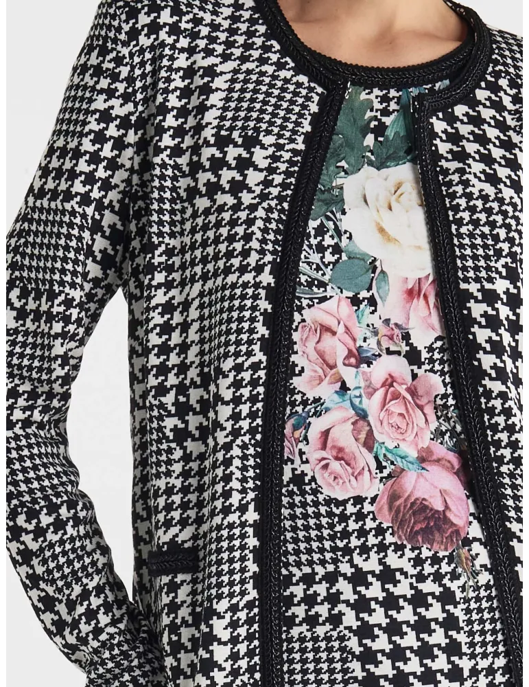 Piero Moretti black and white printed two pieces twinset