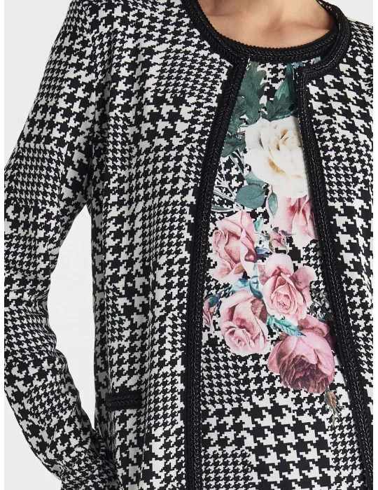 Piero Moretti black and white printed two pieces twinset