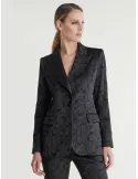 Piero Moretti Black Brocade Suit for Ceremonies – Up to Size 56