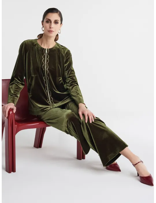 Piero Moretti green velvet pant Suit for Ceremonies – Up to Size 60