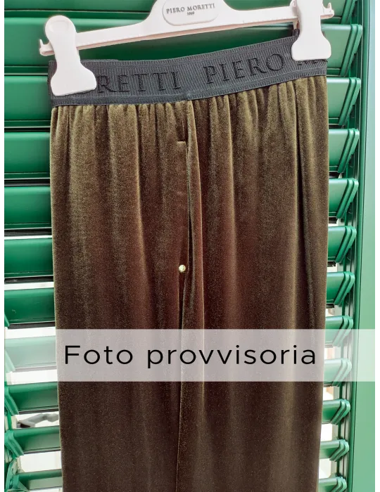 Piero Moretti green velvet track pantsuit with rhinestones