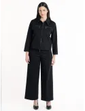 Volpato Black Technical Suit – Jacket & Palazzo Trousers | Fall Tailoring
