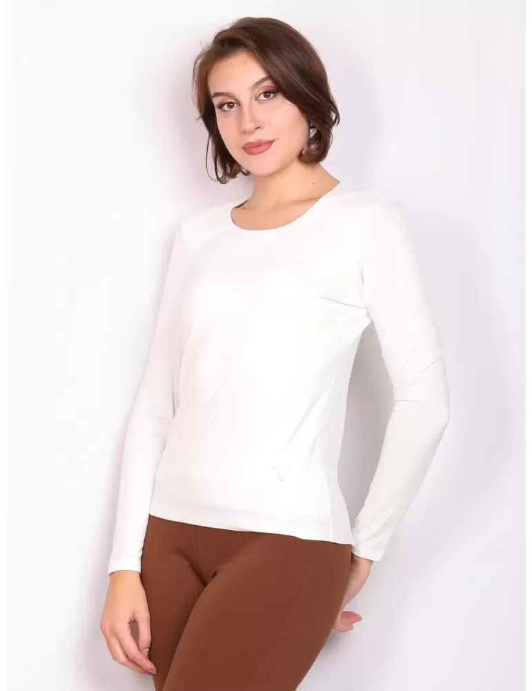 Volpato Italy milky white long sleeves blouse t-shirt