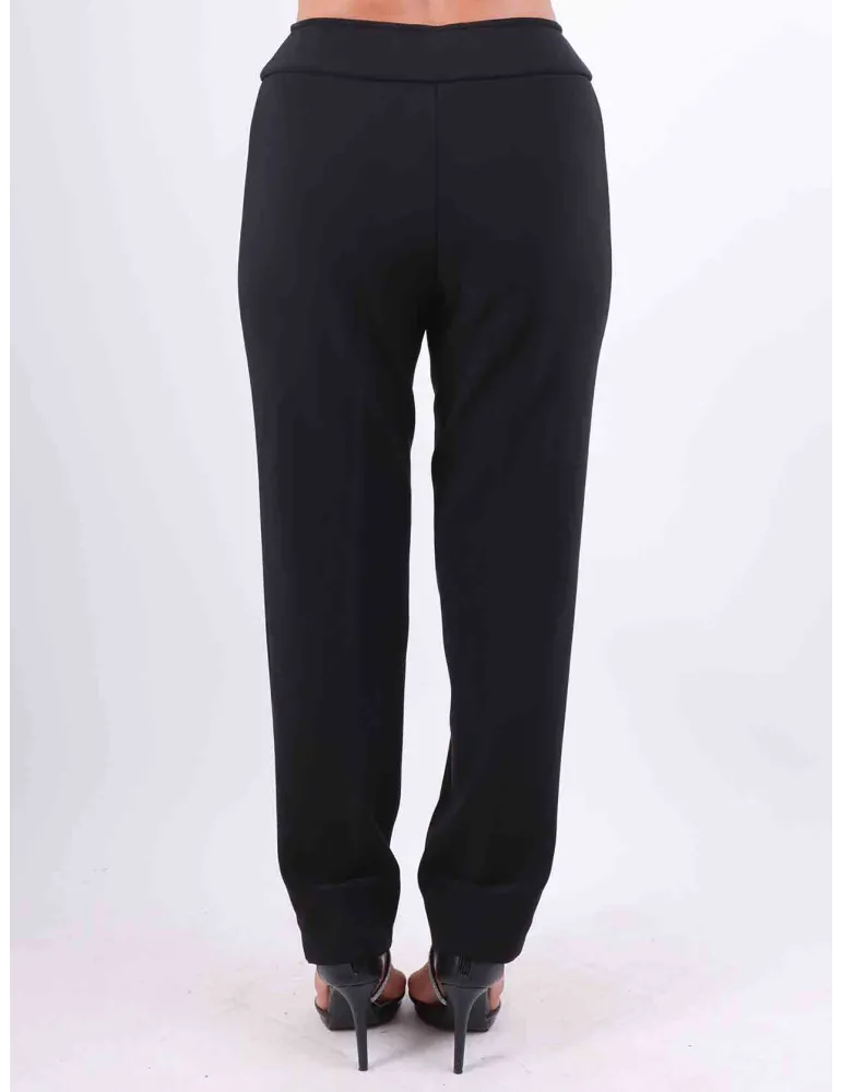 Aldo Colombo Italy | Merino wool and silk formal cigarette trousers