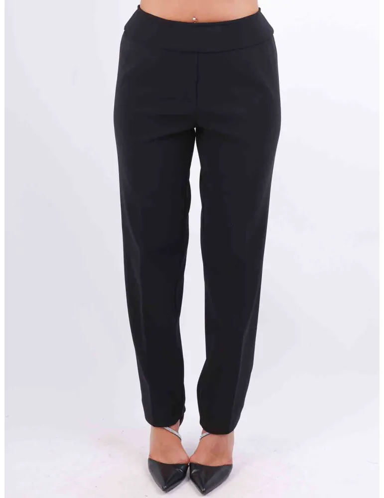 Aldo Colombo Online | Pantaloni neri classici a sigaretta lana cady